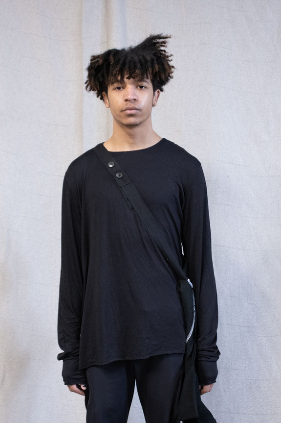 SS23 || OVERLOCKED CLASSIC BORG JACKET || BLACK