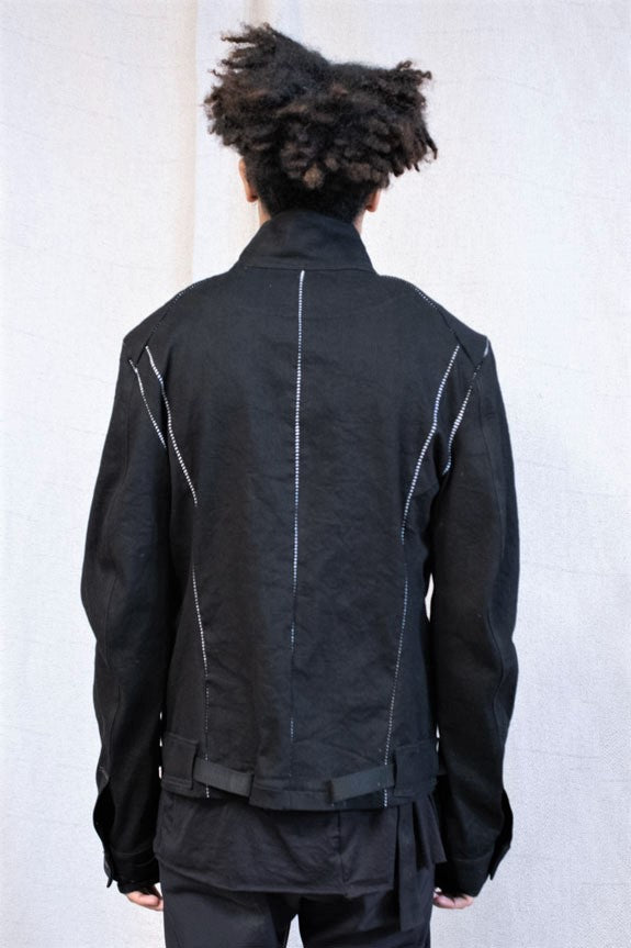 SS23 || OVERLOCKED CLASSIC BORG JACKET || BLACK