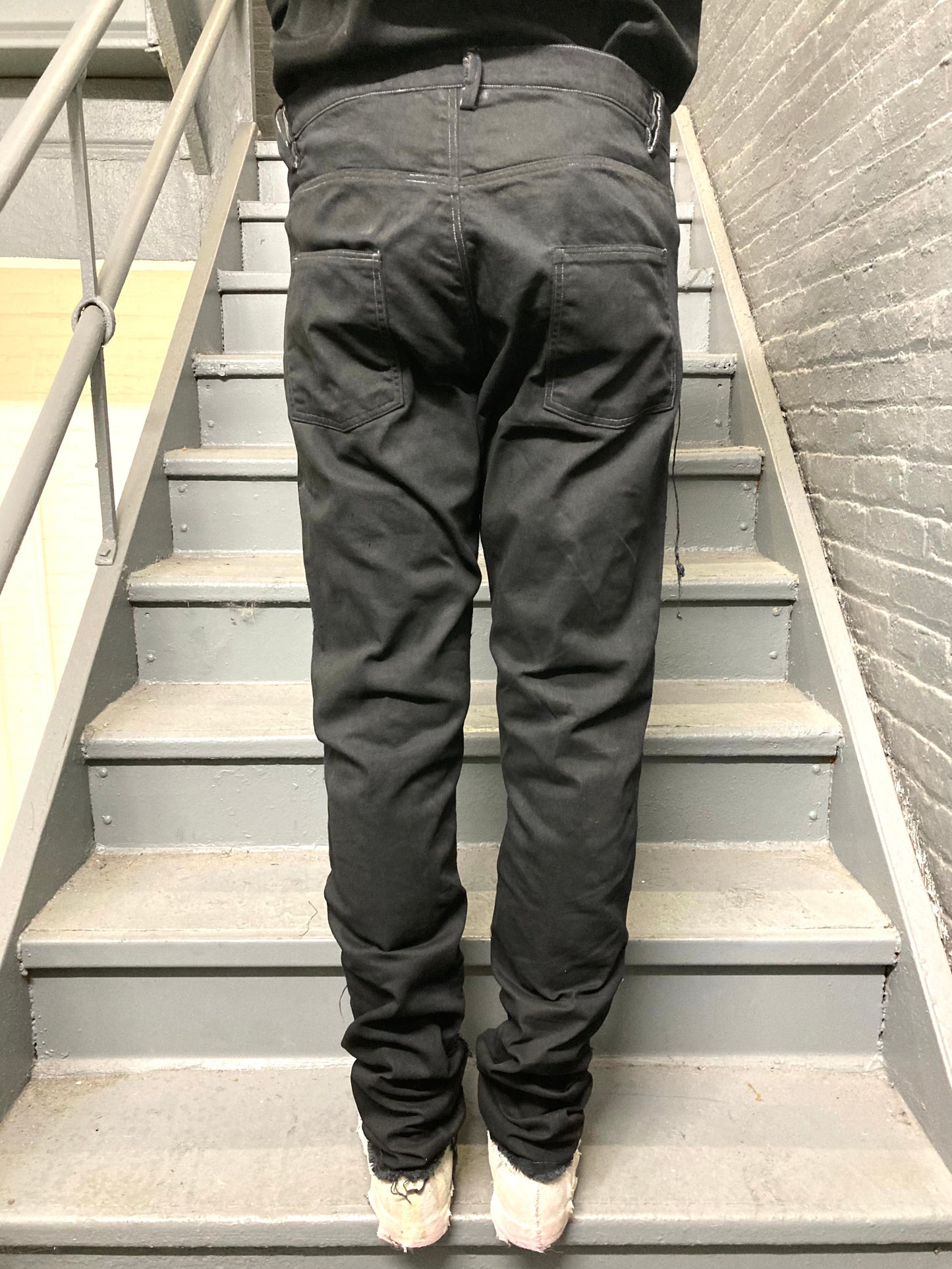 ARCHIVE ADDITIONS - PATCHWORK MUMMIFIED |ZERO| JEANS - OVERDYED + COATED BLACK