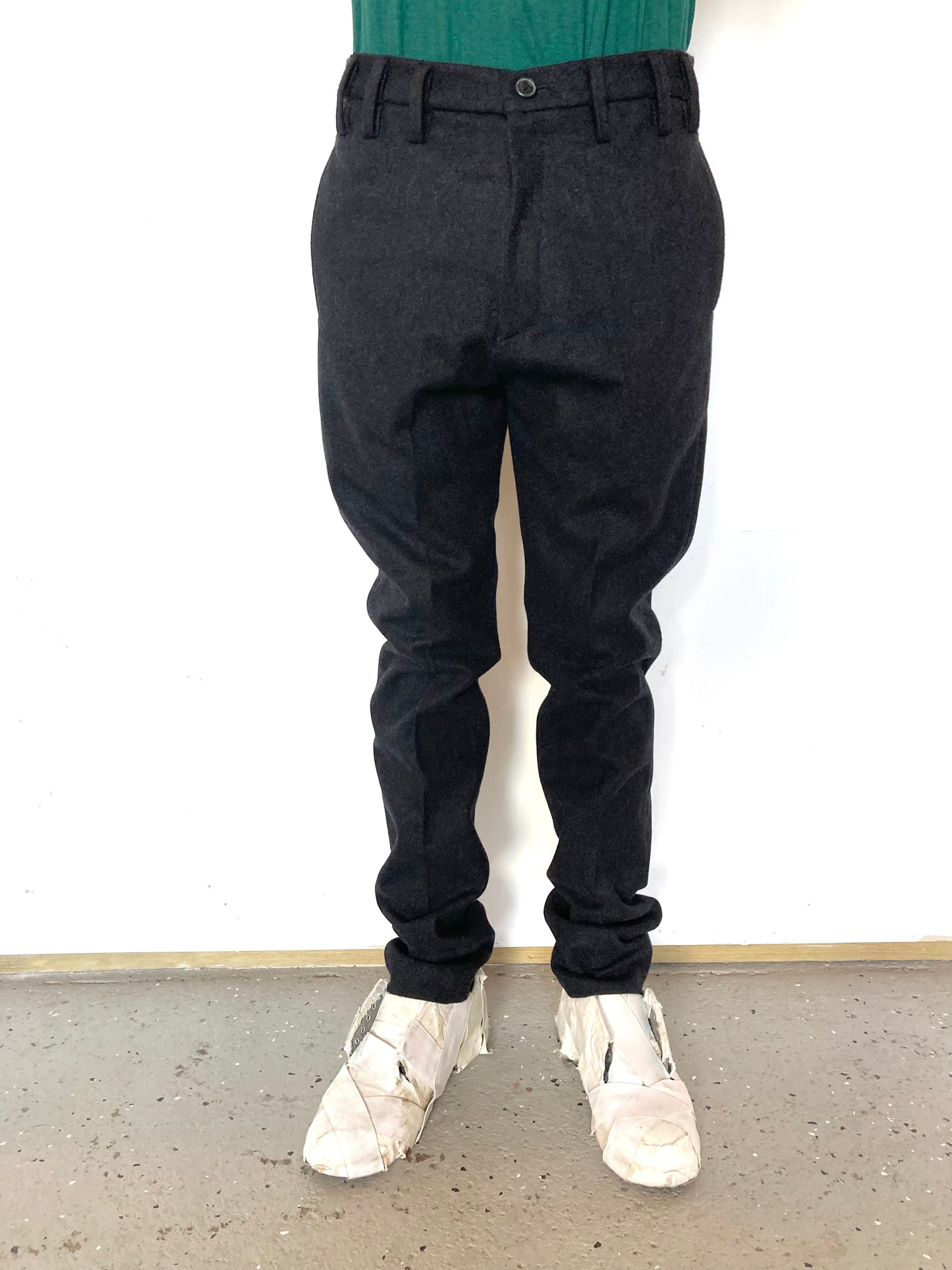 KNG13 || 13 LOOP PANTS || DARK GREY - 100% WOOL