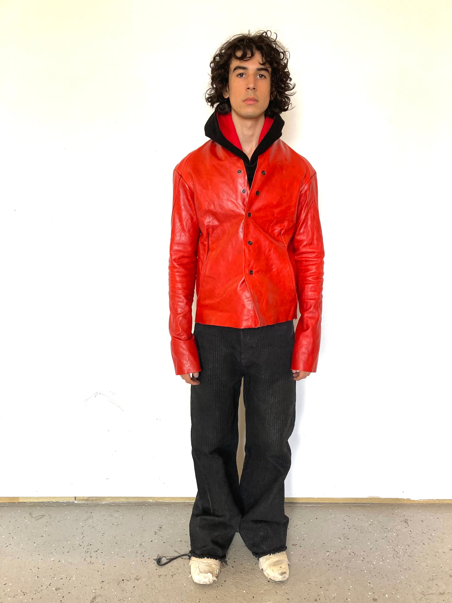 KNG13 || PROTOLOGICAL ARCHETYPE SHIRT JACKET || DARK RED ||