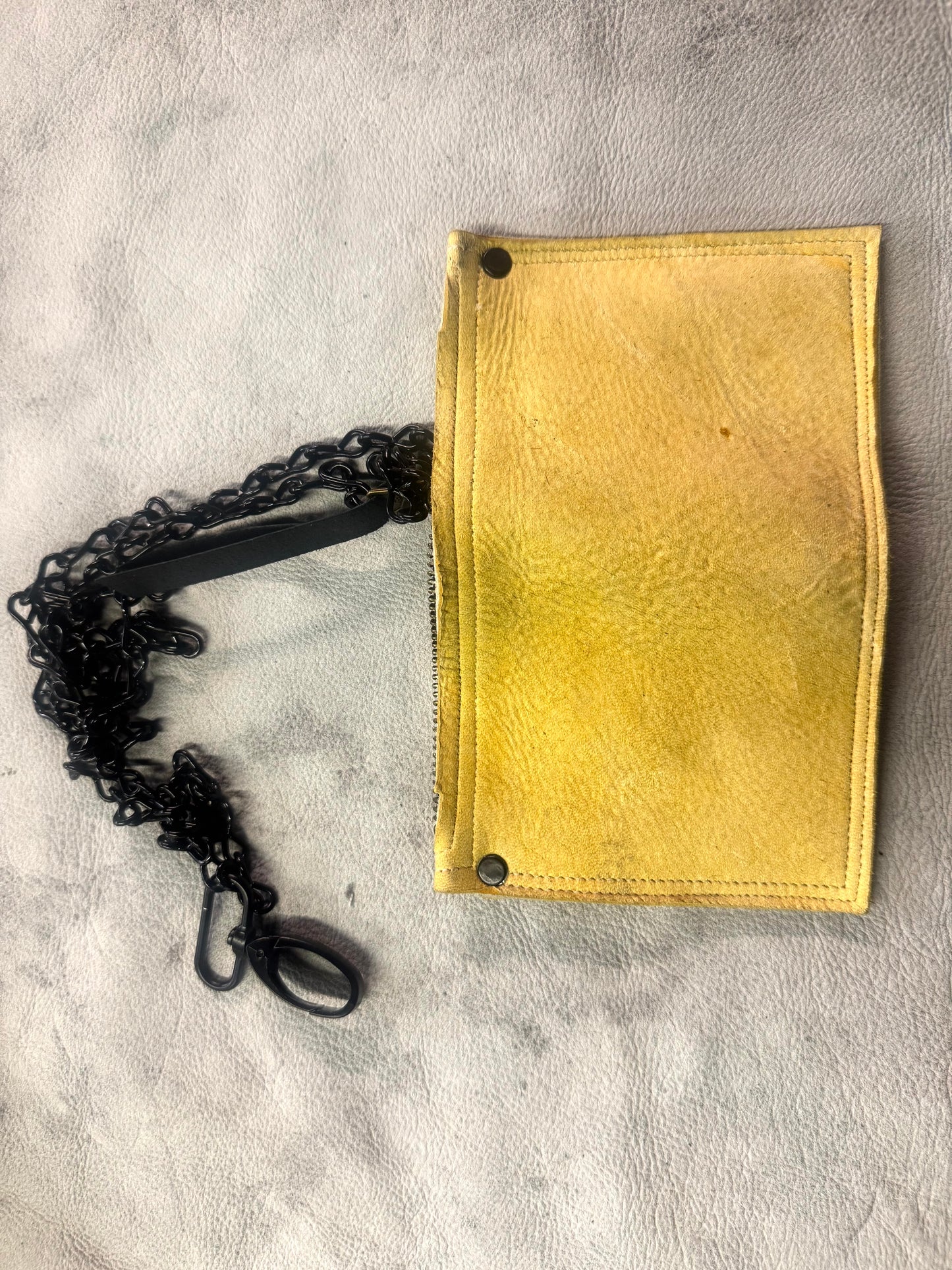 ZB-A  || ZB BLACK JACK + HOOK WALLET -YARDMAN YELLOW II HORSEHIDE
