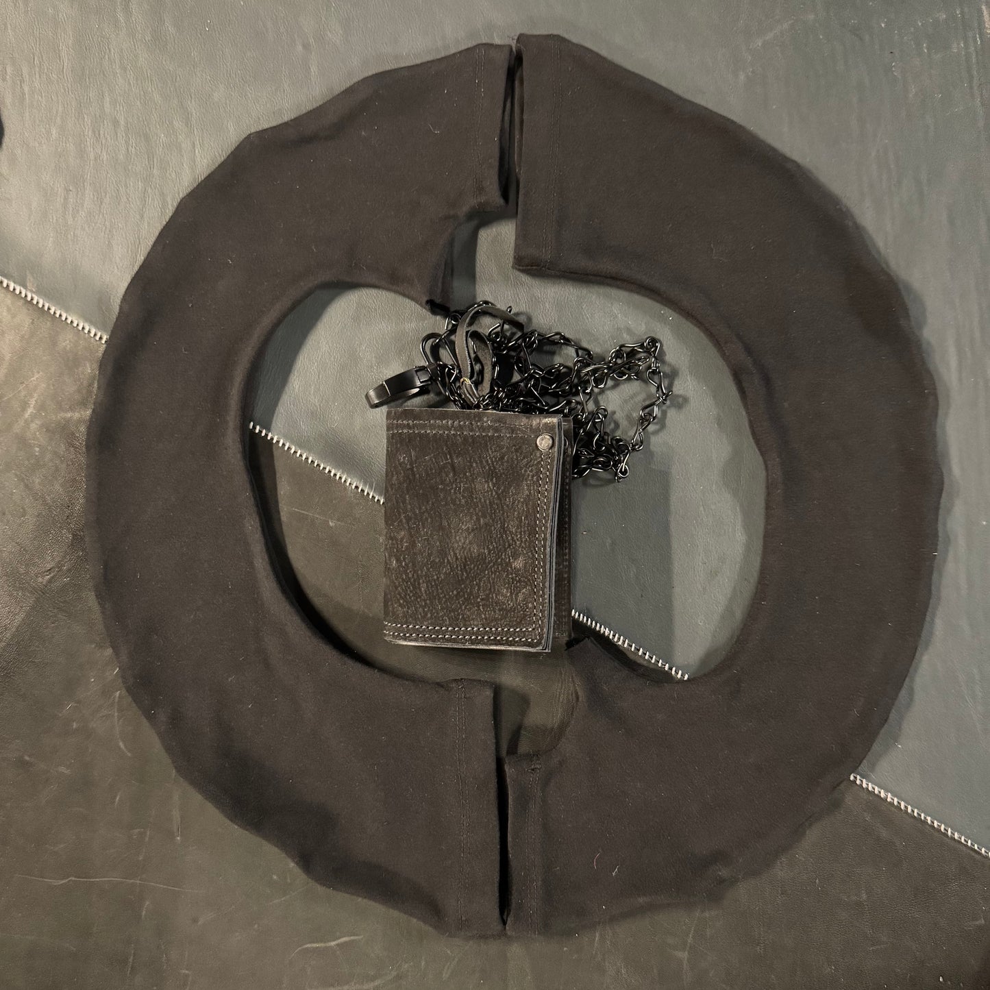 ZB- A  || CONNECTED CIRCLE  GAUNTLETS || OD BLACK + BLACK COTTON