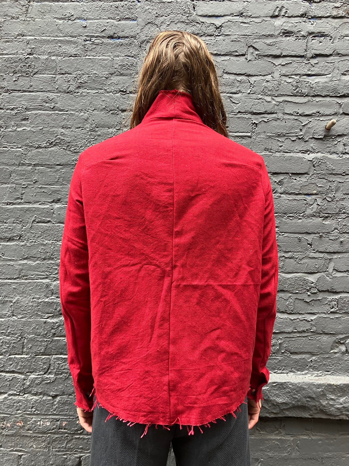FW23 || PROTOLOGICAL ARCHETYPE SHIRT || RED SILK + COTTON