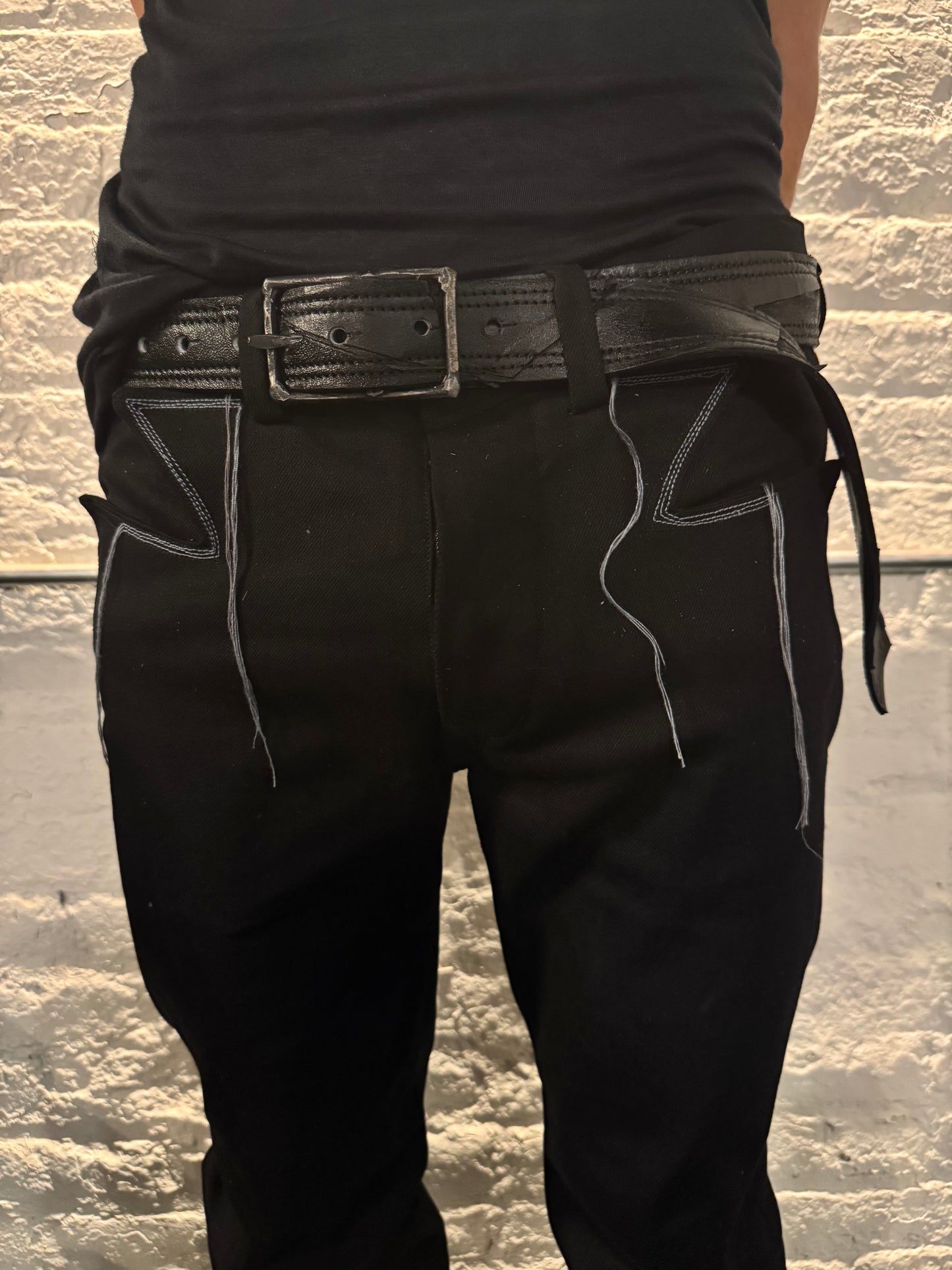 ZB- A|BLT|  || 1 INCH KGN 13 HAND MADE BUCKLE BELT || MOONSTAR BLACK