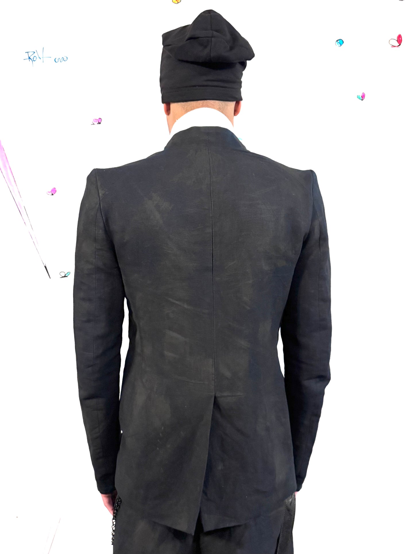 SS26 || SHAWL COLLAR ZAGODA - VOLCANIC BLACK