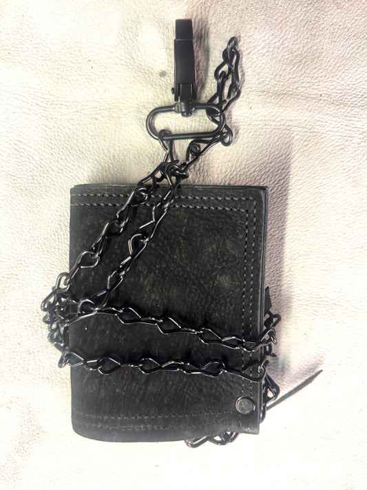 ZB-A  || ZB BLACK JACK + HOOK WALLET -BLACK II HORSEHIDE