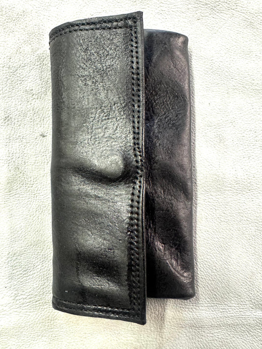 ZB-A || WALLET/B\ - OD BLACK || DESTROYED HORSEHIDE