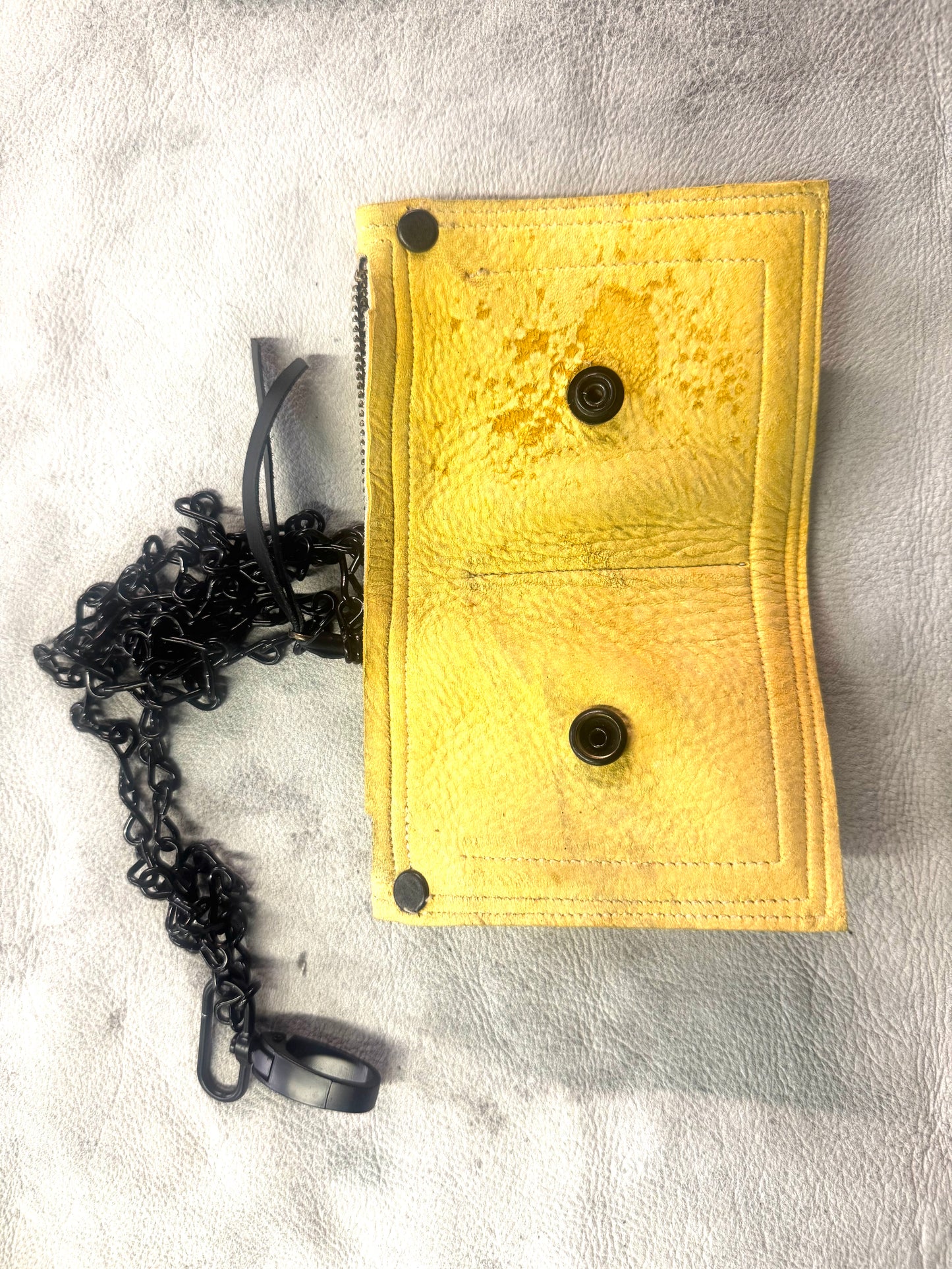 ZB-A  || ZB BLACK JACK + HOOK WALLET -YARDMAN YELLOW II HORSEHIDE