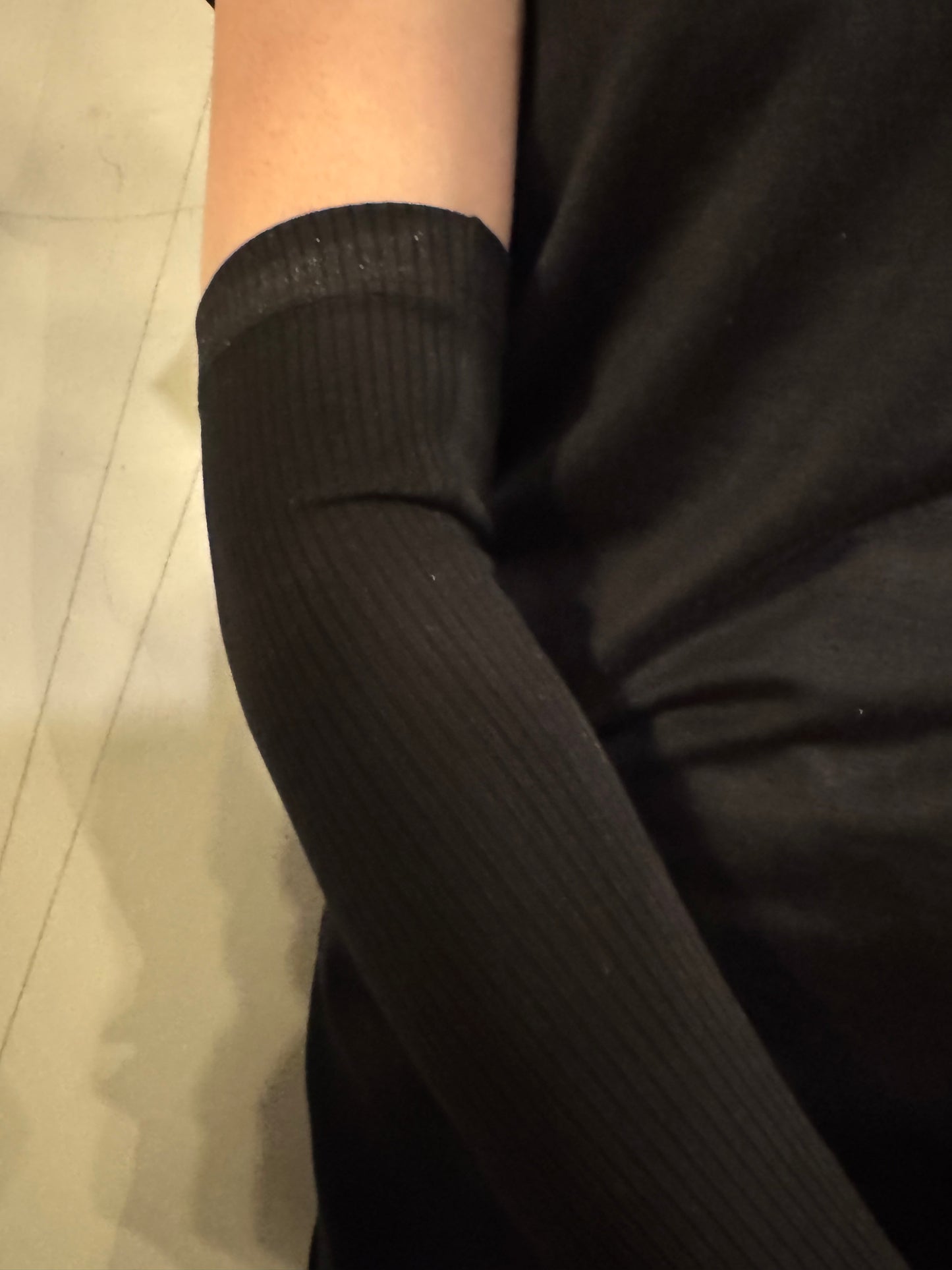 ZB- A  || .5 LONG  ARM GAUNTLETS || COTTON + RIBBED KNIT