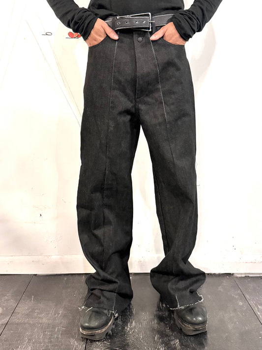 SS26 || EXPANDED GODDE JEANS|| RAW BLACK DENIM