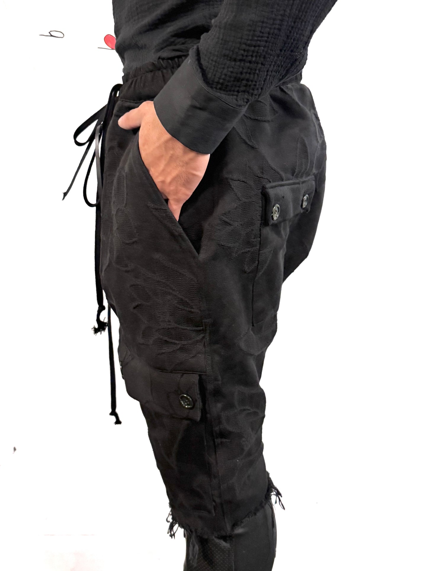 SS26 || SIX POCKET INSERT FLY SHORTS|| BLACK || SILK COTTON