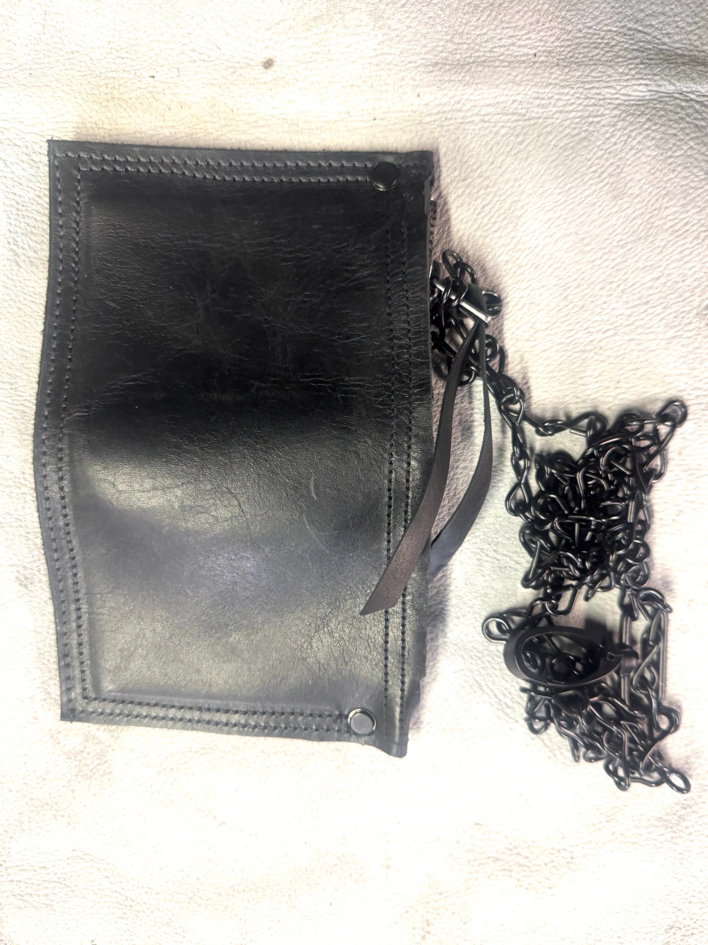 ZB-A  || ZB BLACK JACK + HOOK WALLET -BLACK II COWHIDE