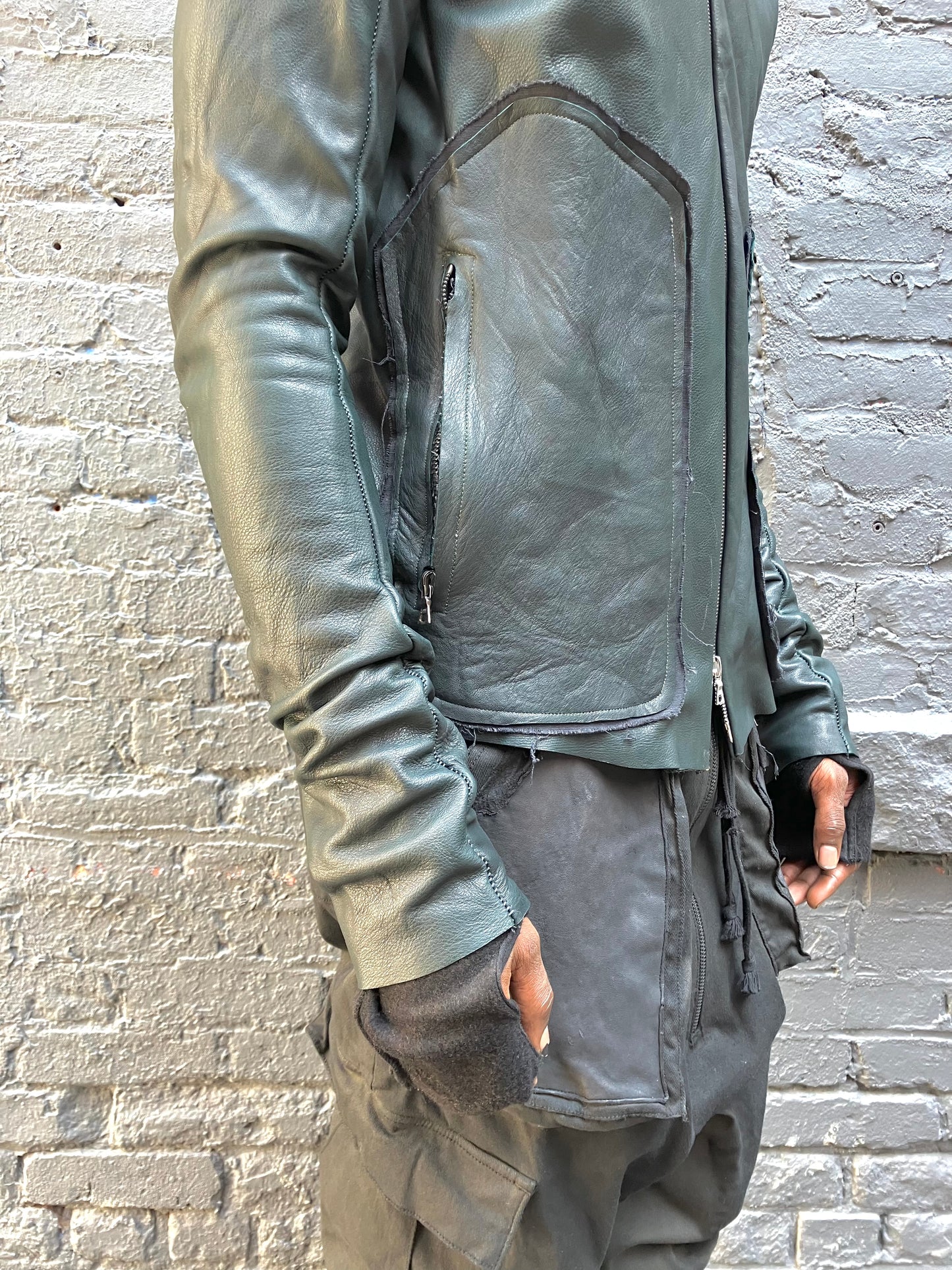 FW23|| ARC LEATHER JACKET || 100% COWHIDE - COMBAT GREEN