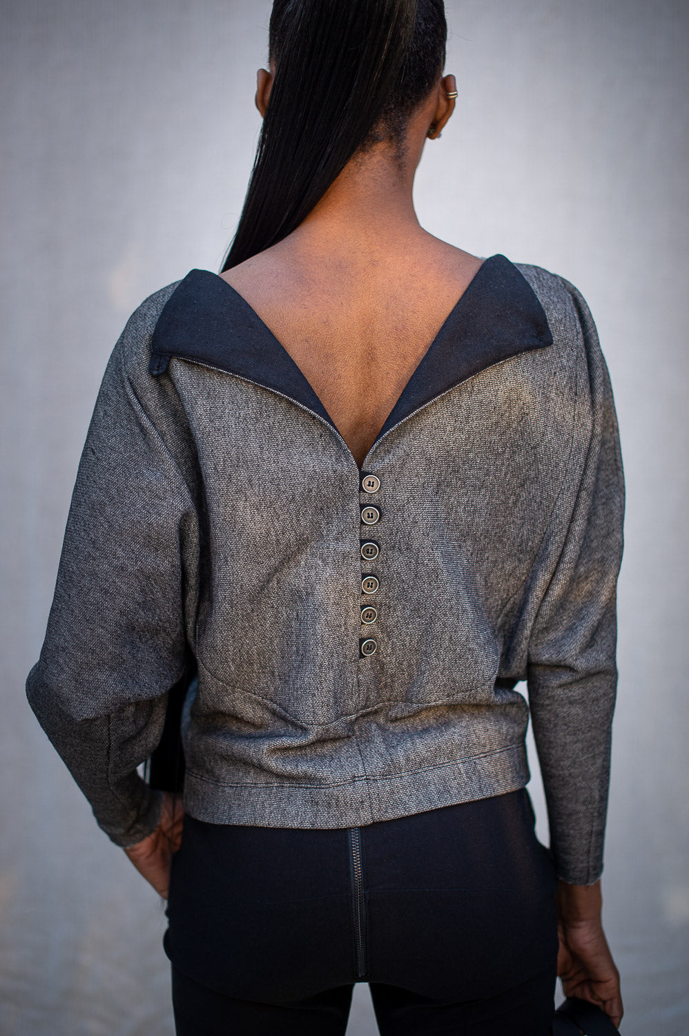 FW24 || BAT WING KNIT TOP || GREY