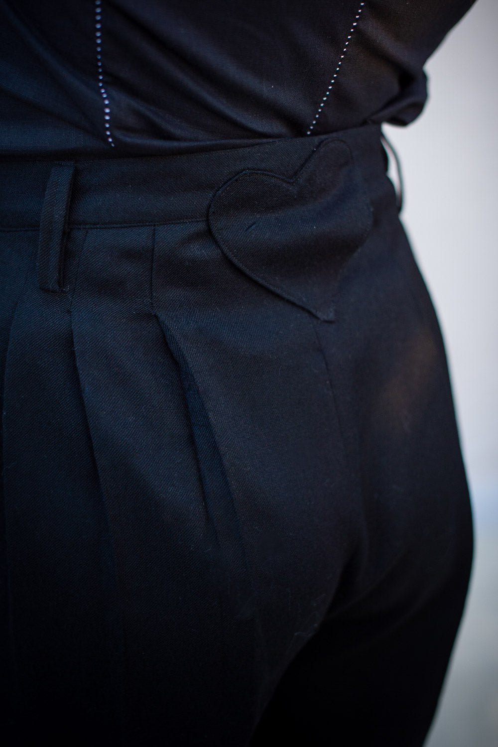 FW24 || 12 PLEAT PANTS || BLACK WOOL