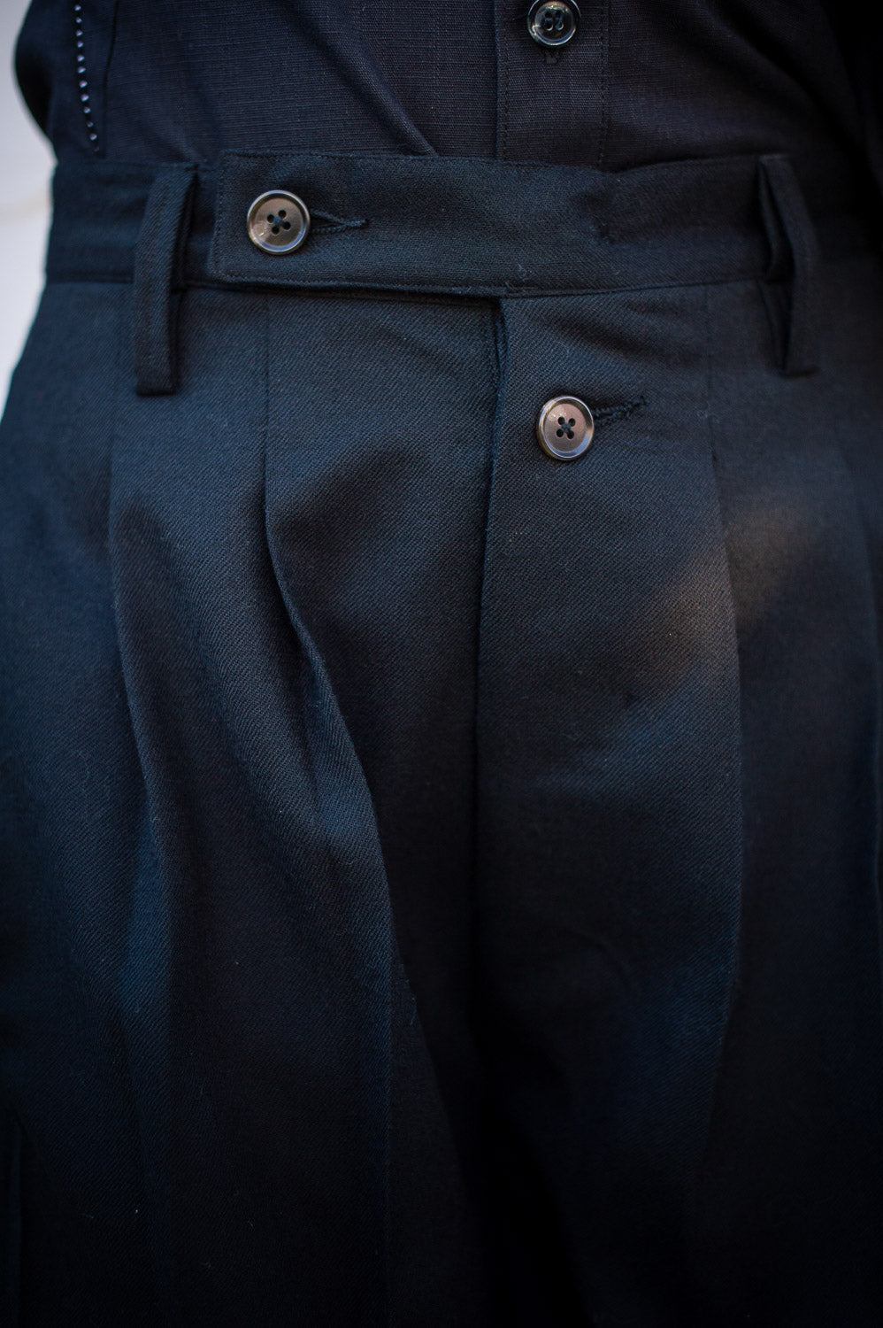 FW24 || 12 PLEAT PANTS || BLACK WOOL