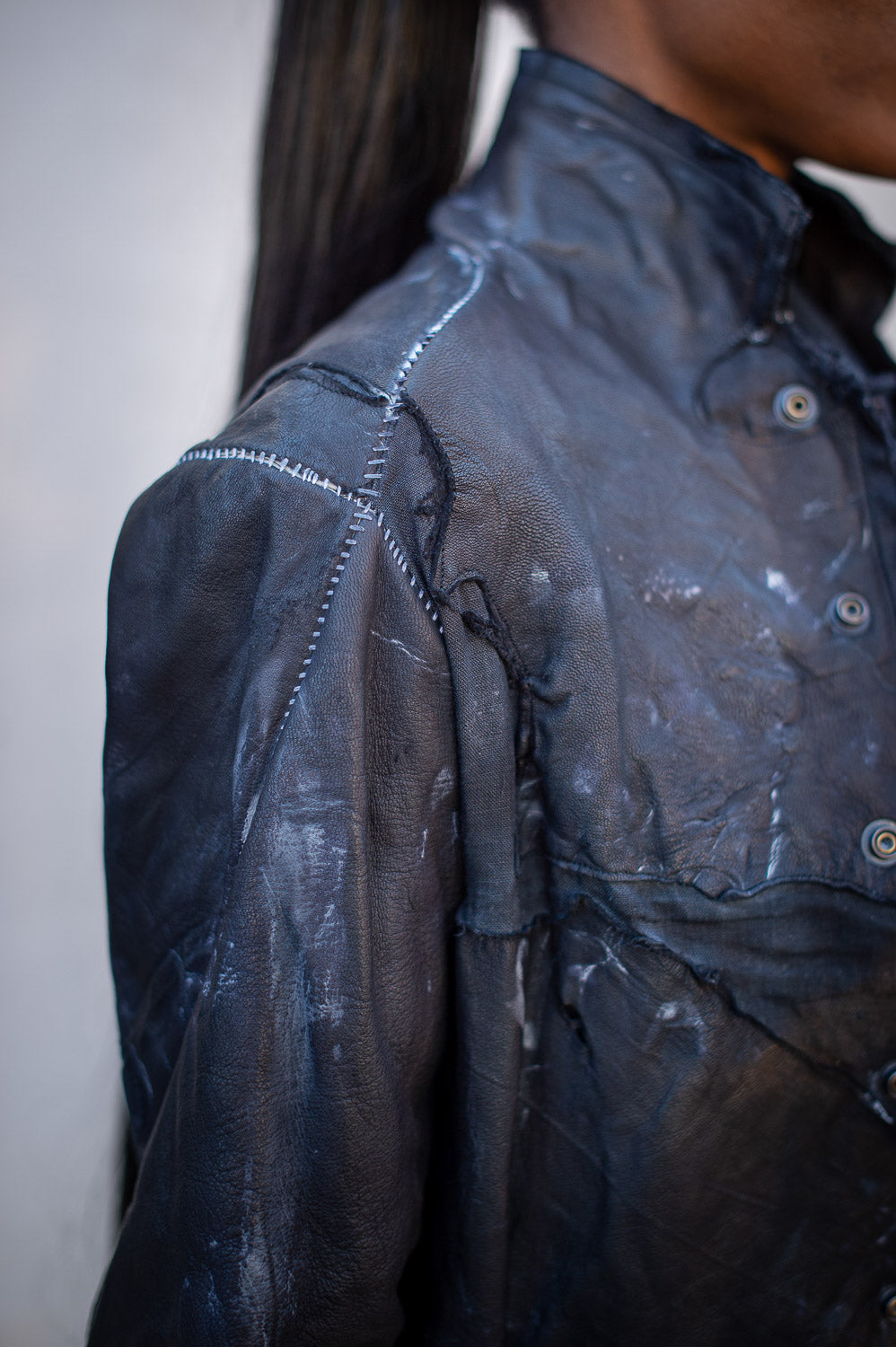 FW24 || MOONSTAR PROTOLOGICAL ARCHETYPE SHIRT JACKET || BLACK