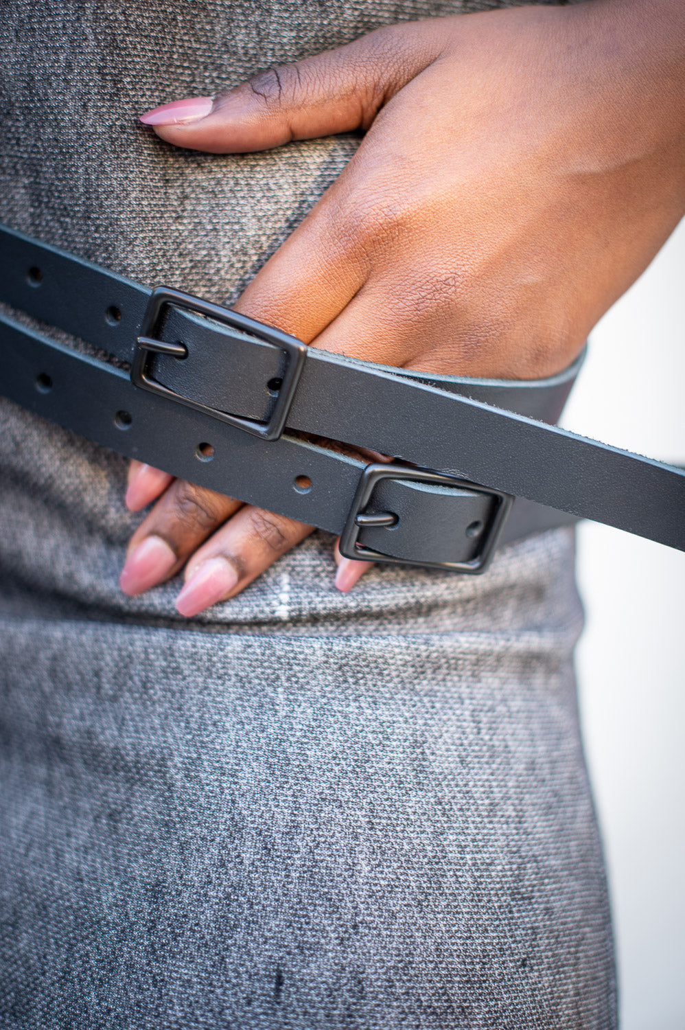 FW24 || SIAMESE THIN BELT || BLACK