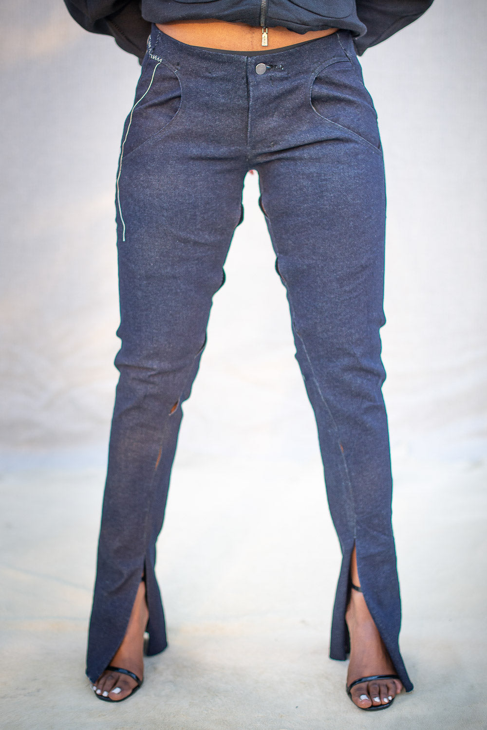 FW24 || HEARTENED MINIMALIST SLIM PANTS || COTTON DENIM