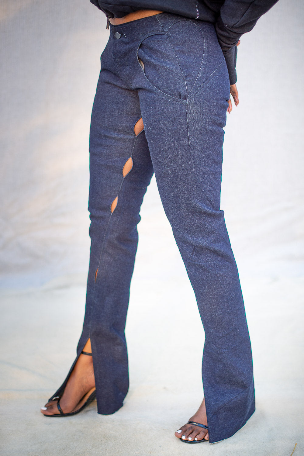 FW24 || HEARTENED MINIMALIST SLIM PANTS || COTTON DENIM