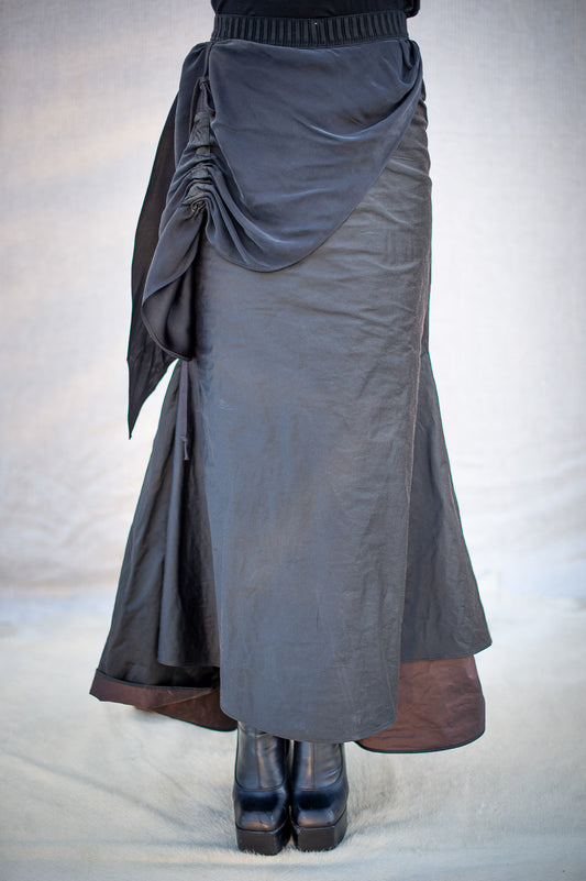 FW24 || BIAS CUT FLORA LONG SKIRT || SILK + METAL