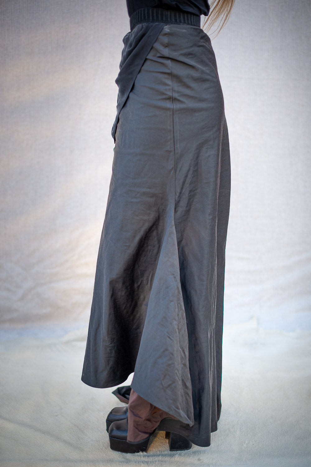 FW24 || BIAS CUT FLORA LONG SKIRT || SILK + METAL