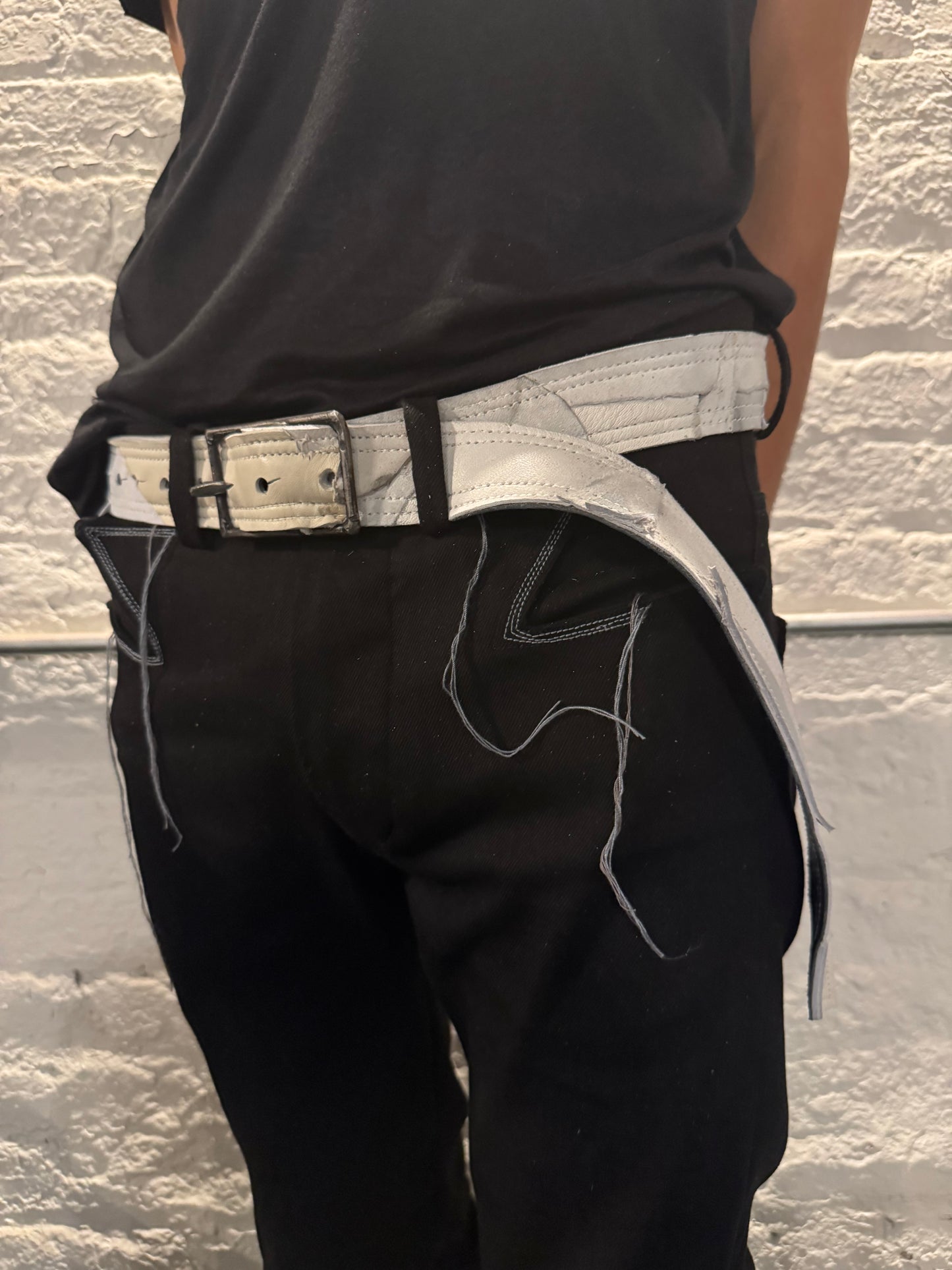 ZB- A|BLT|  || 1.5 INCH KGN13 HAND MADE BUCKLE BELT || MOONSTAR WHITE