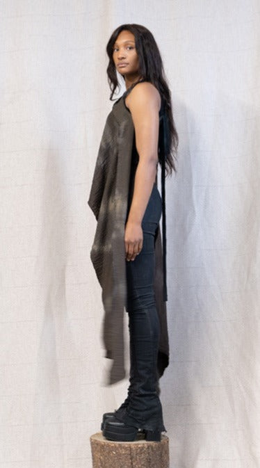 SS23 FEMME || BAUXITE DYED SCARF TOP