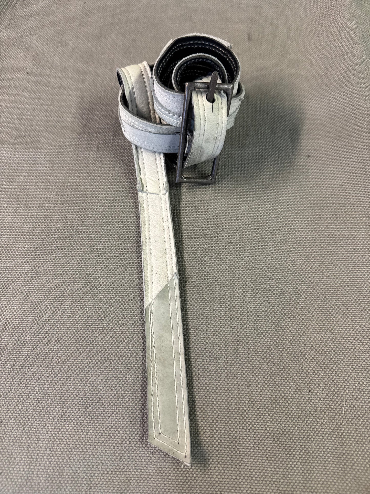 ZB- A|BLT|  || 1 INCH KNG13 HAND MADE BUCKLE BELT || MOONSTAR WHITE
