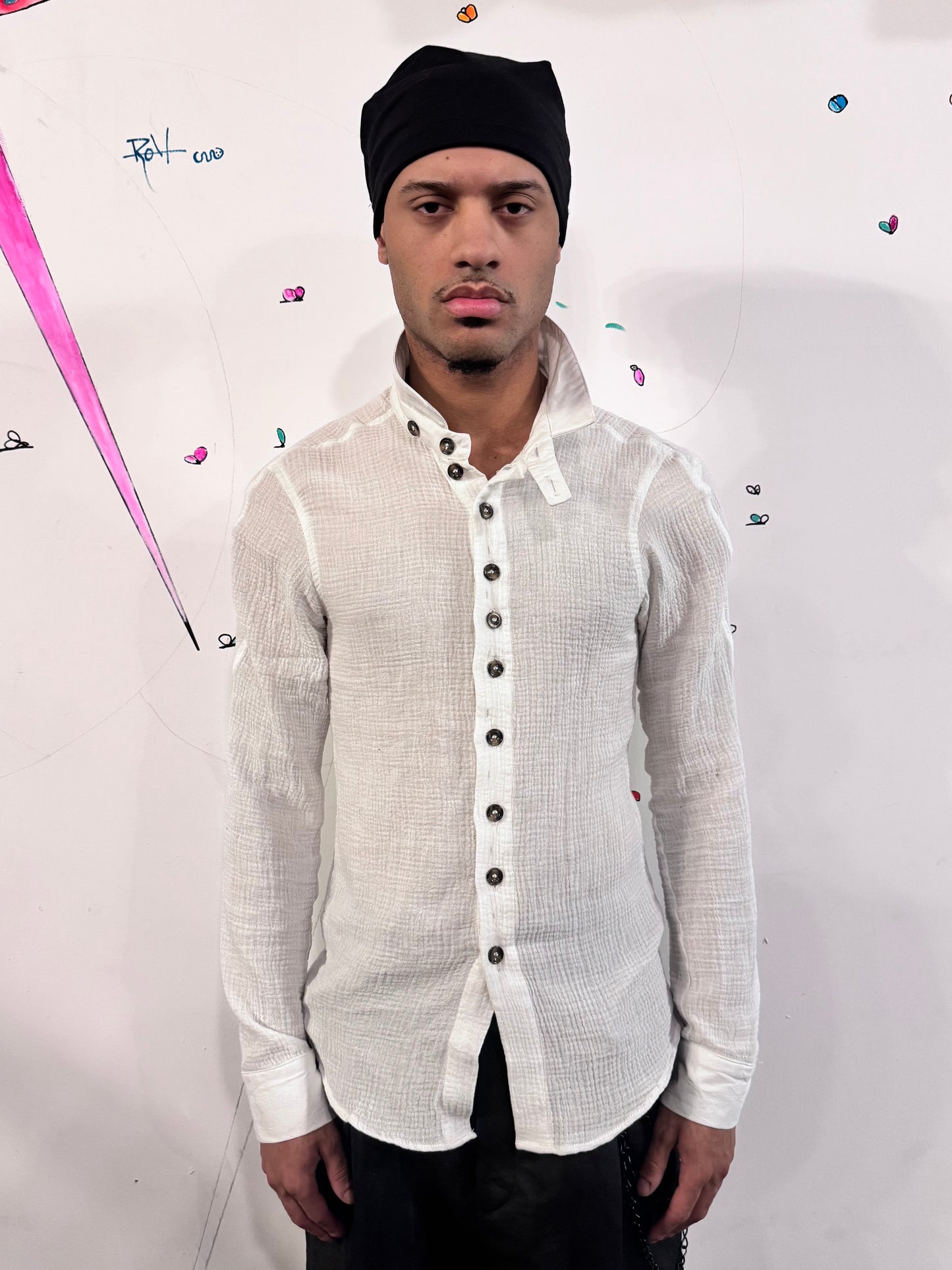 SS26 || FAULTED SHOULDER CRINKLED SHIRT || DOUBLE GAUZE COTTON