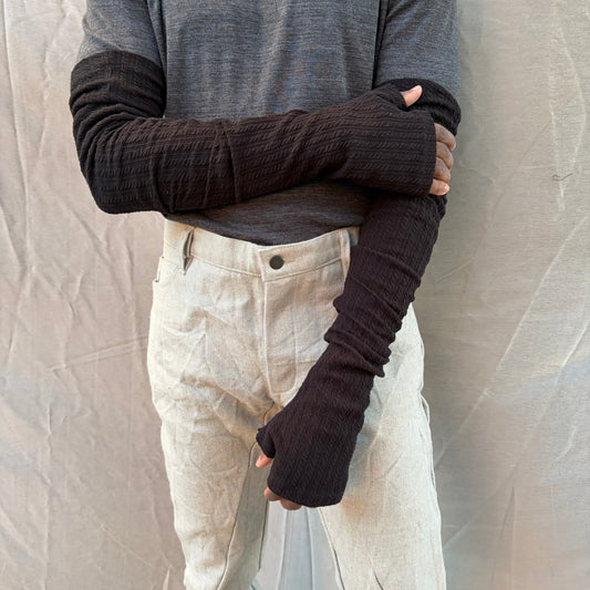 FW25 || MINIMALIST LONG ARM GAUNTLETS ||  SIMPLE BLACK