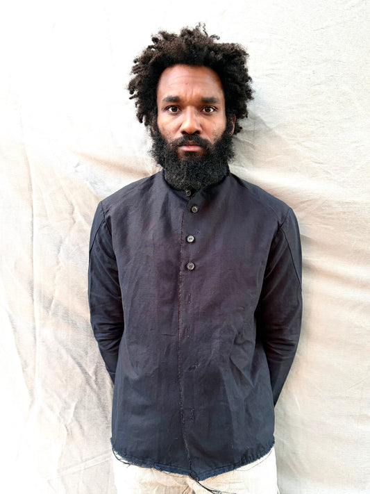 FW25 || PROTOLOGICAL ARCHETYPE SHIRT ||  LINEN  || BLACK