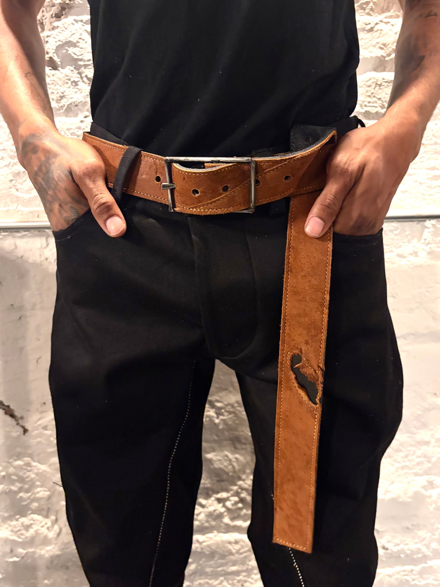 FW25 || KNG 13 - 1.5" BELT ||  BROWN HORSEHIDE