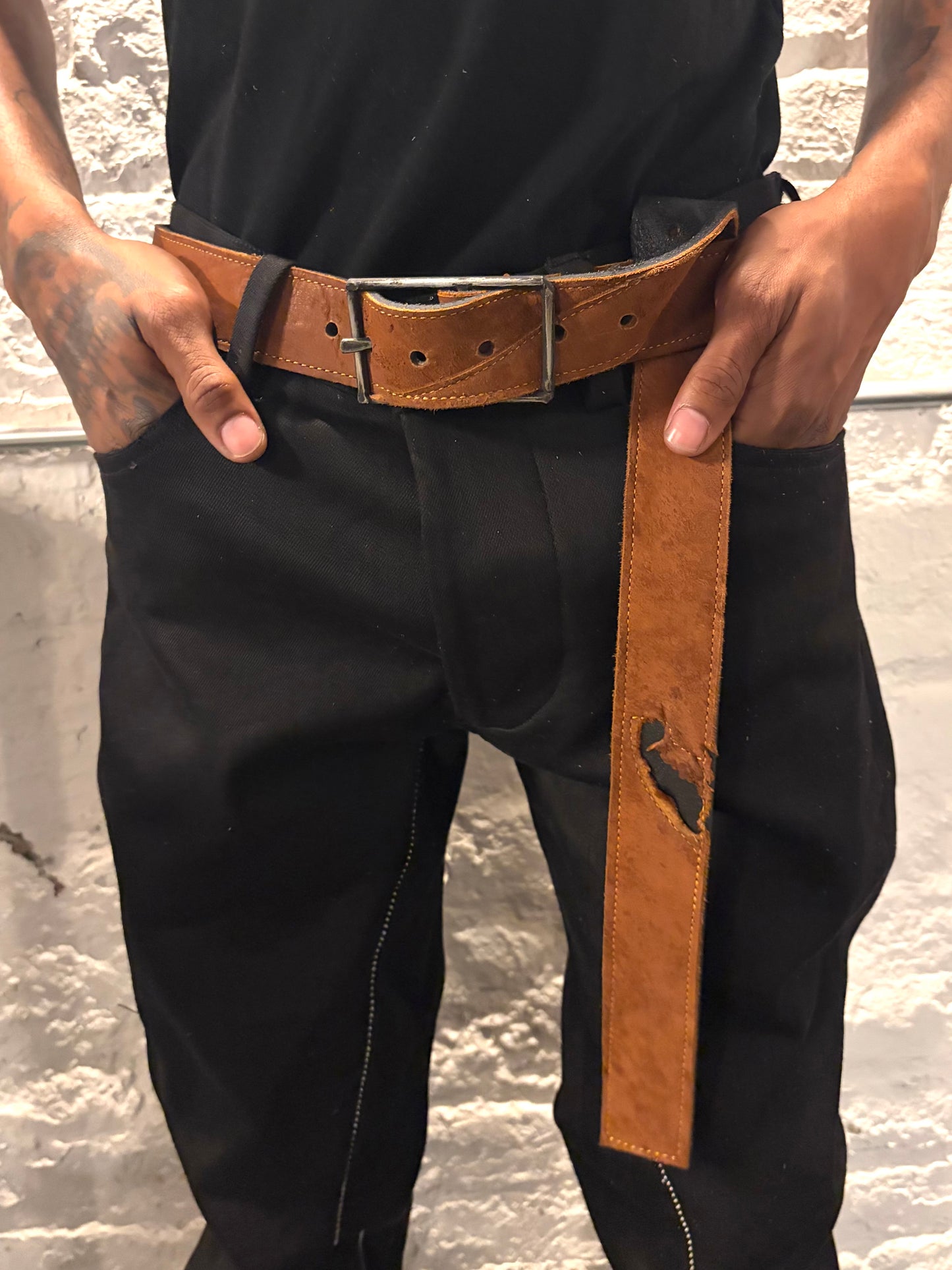 FW25 || KNG 13 - 1.5" BELT ||  BROWN HORSEHIDE