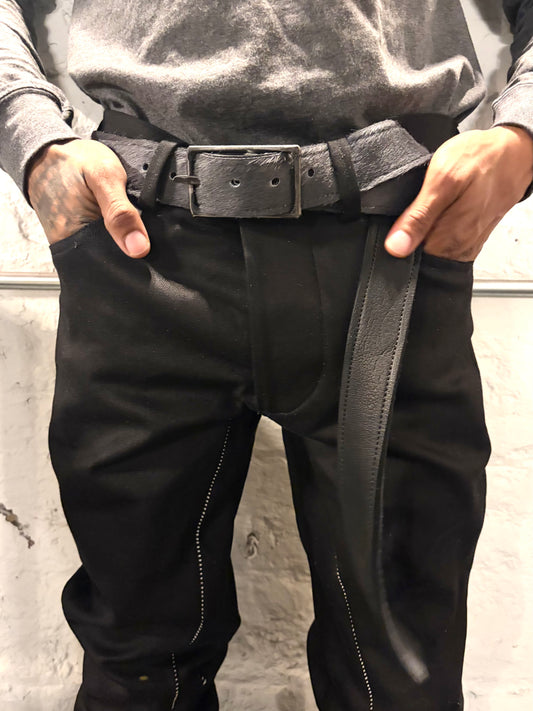 FW25 || KGN 13 1.5" BELT || BLACK - HORSEHAIR + BISON