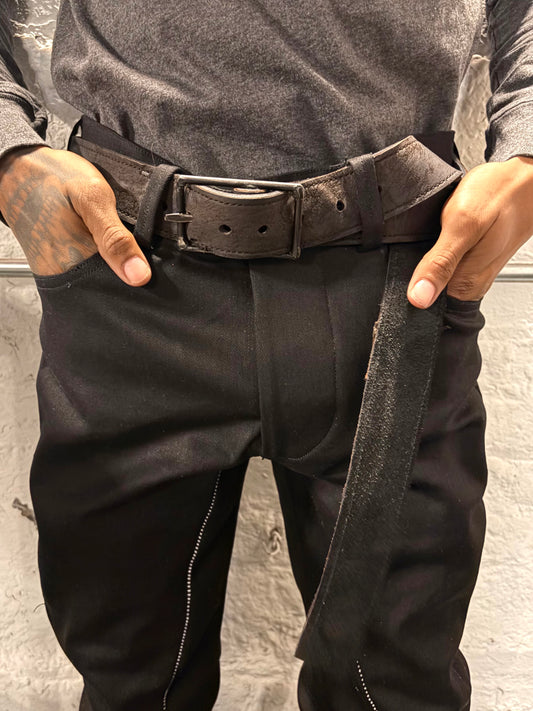 FW25 || KNG13 1.5" BELT || BLACK HORSEHIDE