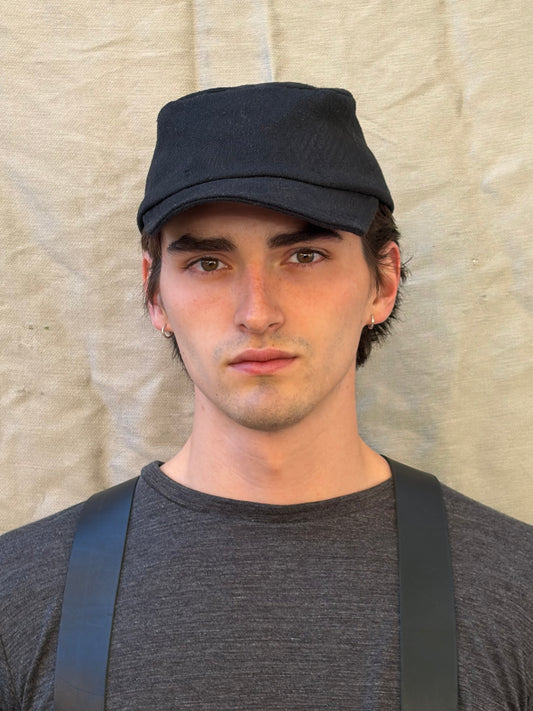 FW25 || SHAPED ZB HAT || 100% EGYPTIAN COTTON|| BLACK