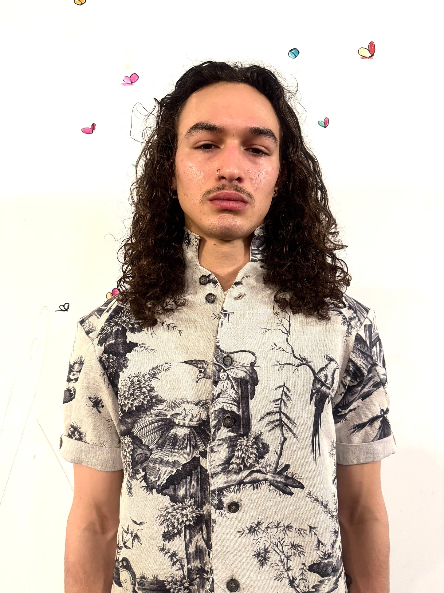 SS26 || PROTOLOGICAL ARCHETYPE SHORT SLEEVE SHIRT || TOILE PRINT|| LINEN