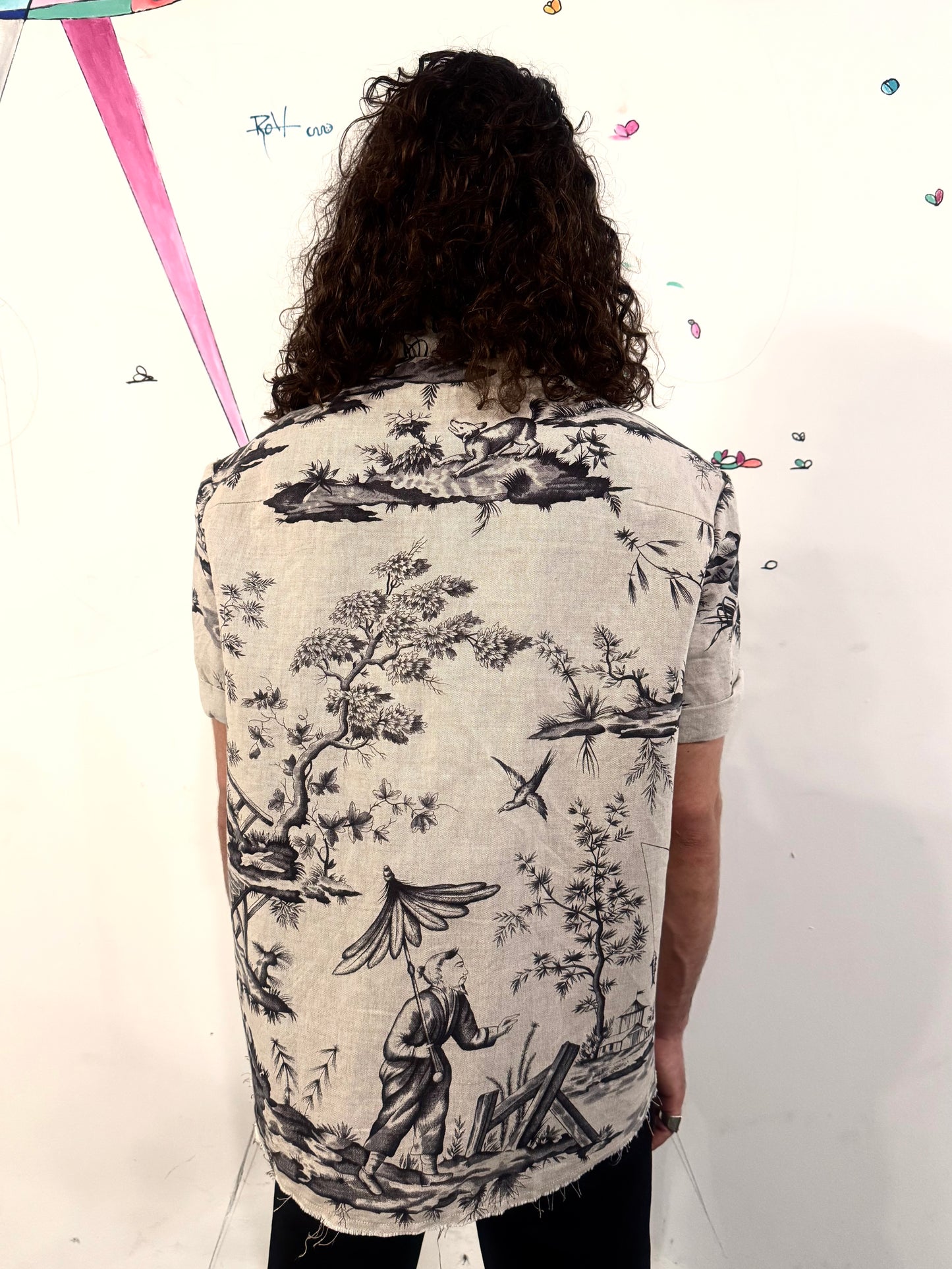 SS26 || PROTOLOGICAL ARCHETYPE SHORT SLEEVE SHIRT || TOILE PRINT|| LINEN