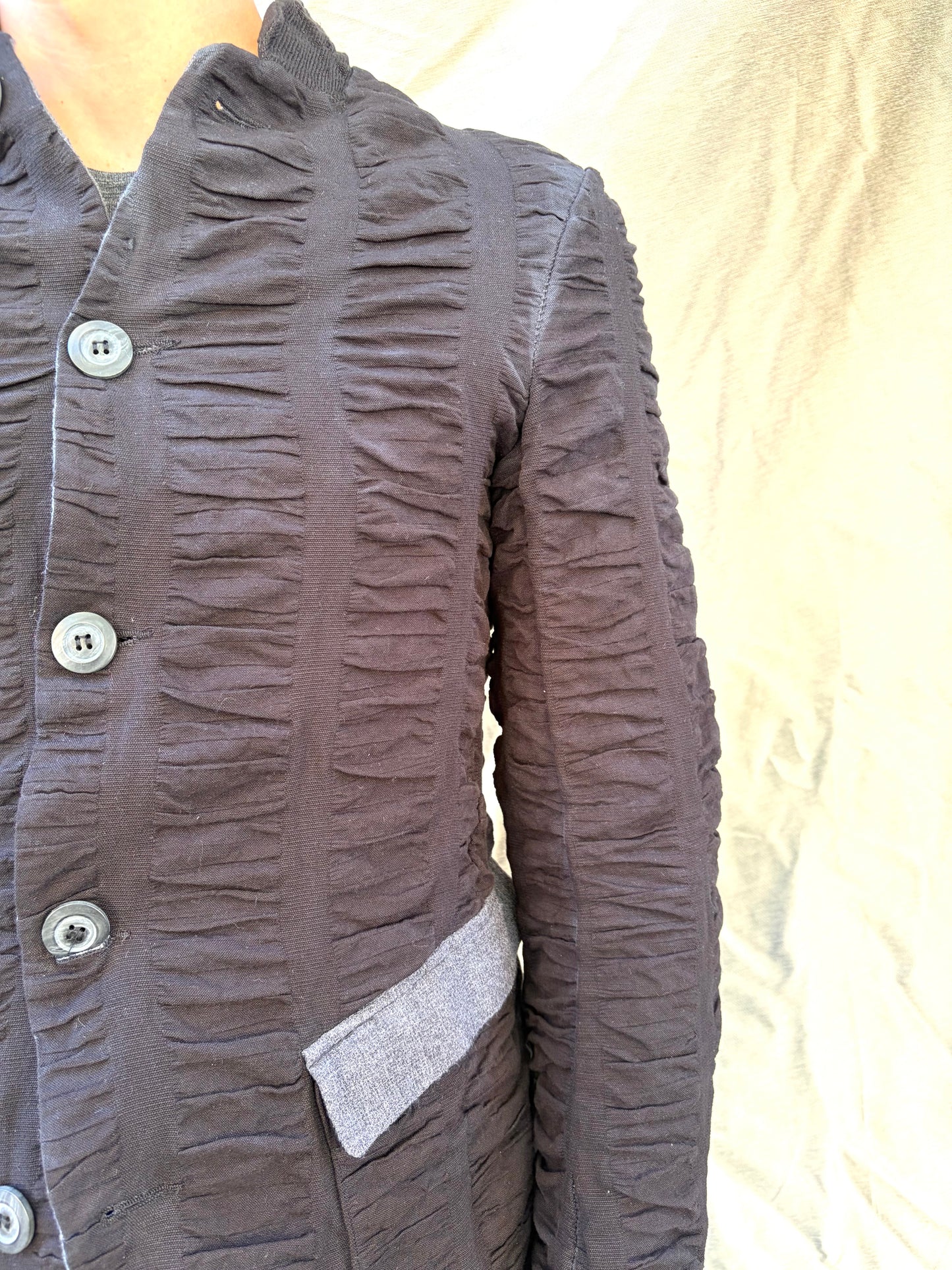 FW25 || CARDIGAN LINED 5 BUTTON BLAZER || 100% LINEN + COTTON