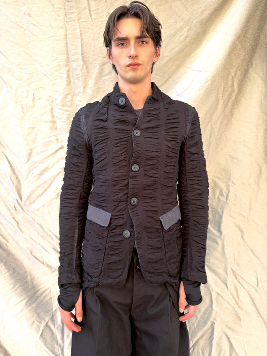 FW25 || CARDIGAN LINED 5 BUTTON BLAZER || 100% LINEN + COTTON