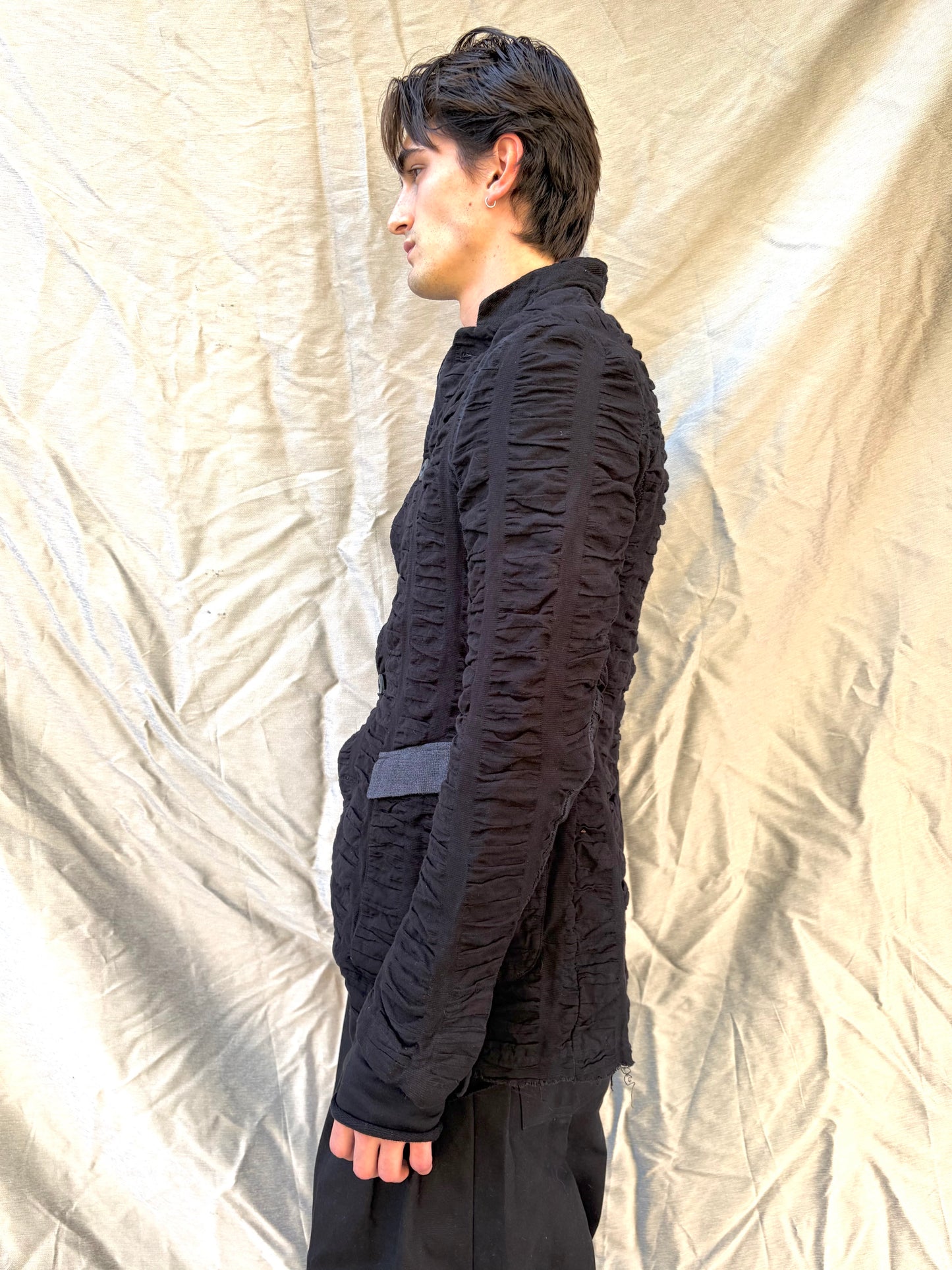 FW25 || CARDIGAN LINED 5 BUTTON BLAZER || 100% LINEN + COTTON