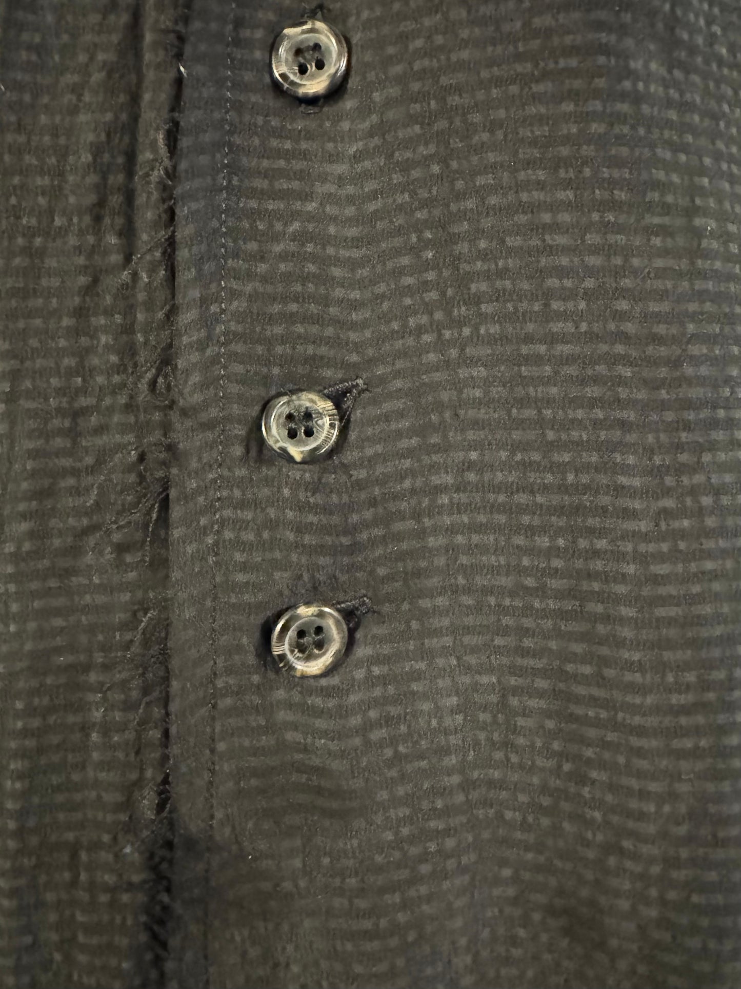 SS26 || PROTOLOGICAL ARCHETYPE SHIRT || BLACK || SILK SEERSUCKER