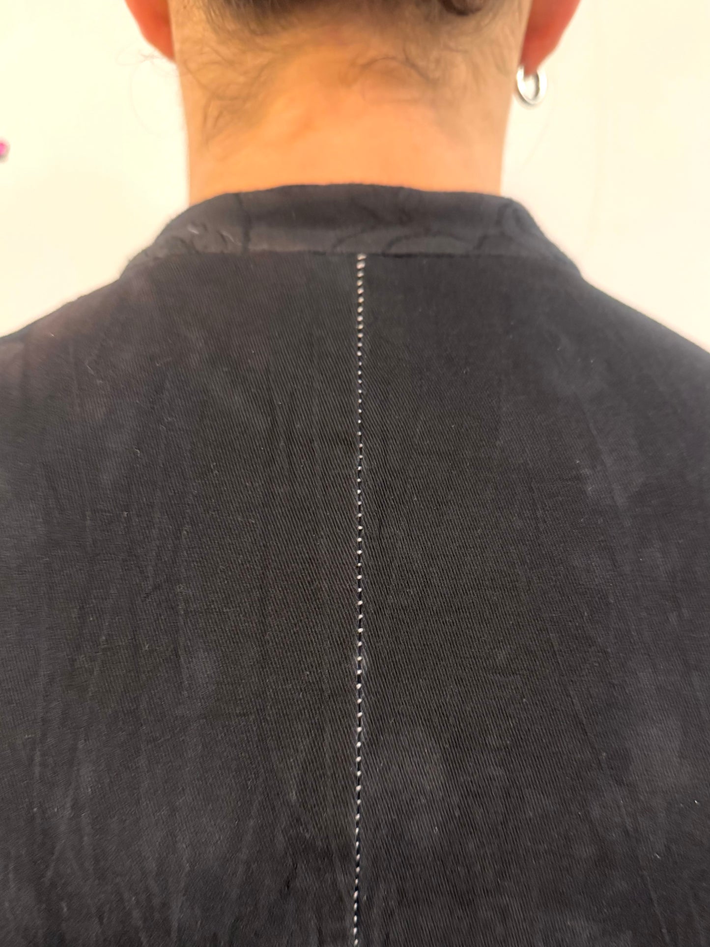 SS26 || OVERLOCKED RAGLAN LONG SLEEVE SHIRT - BLACK