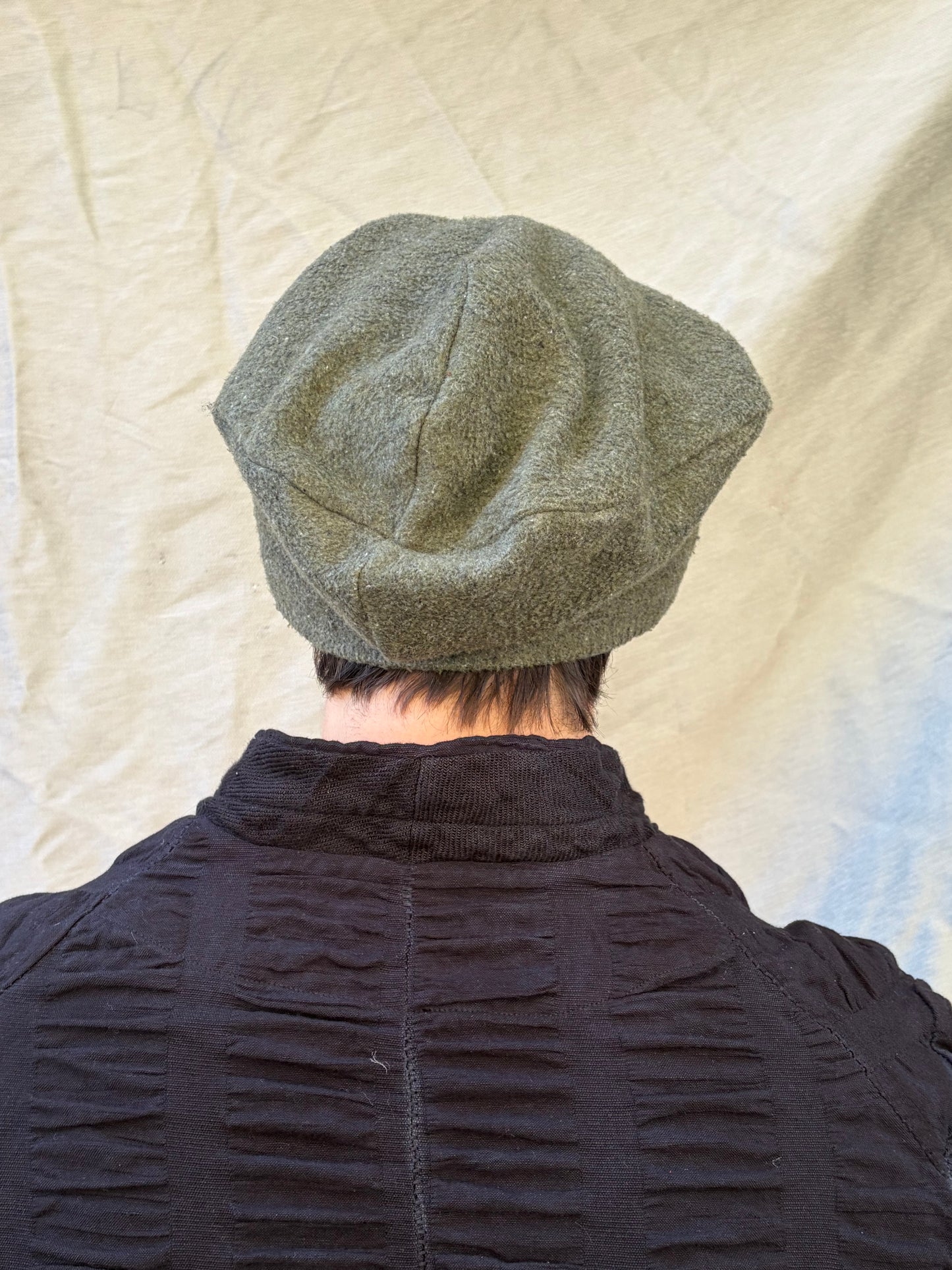 FW25 || LONG DOME BEANIE ||GREY -GREEN