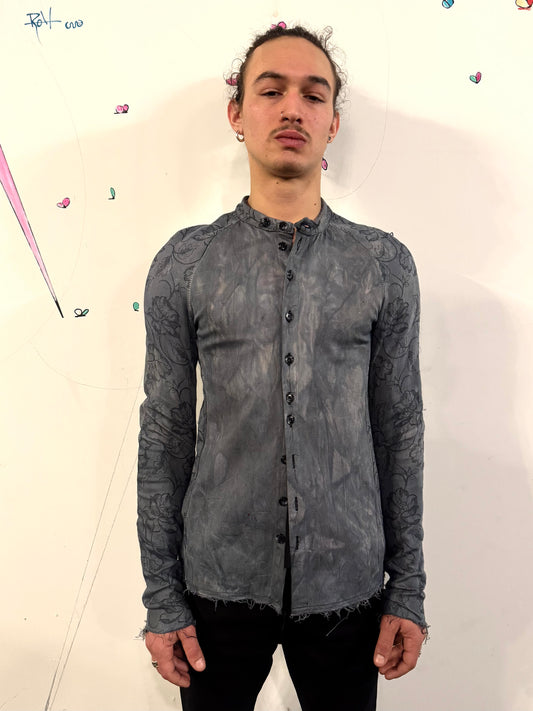 SS26 || OVERLOCKED RAGLAN LONG SLEEVE SHIRT - GREY