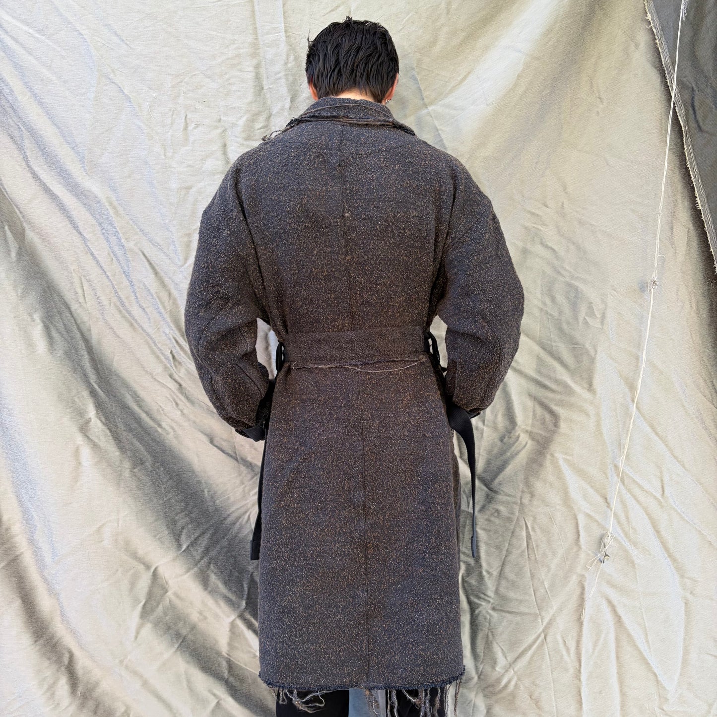 FW25 || BEAST COAT 3.0 || CURED WOOL || WASHED BLACK