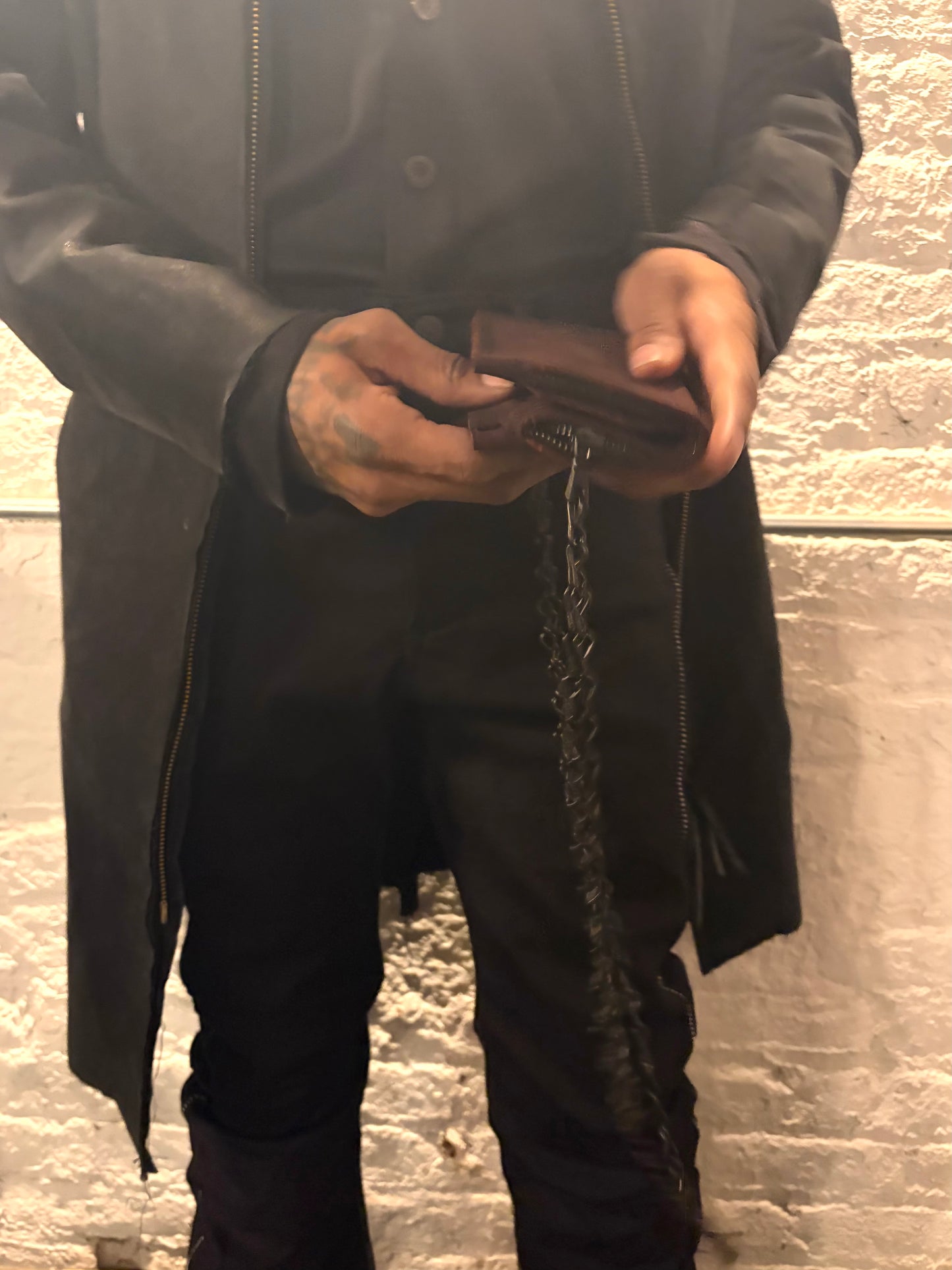 FW25 || ZB BLACK JACK + HOOK WALLET - BLACK || COWHIDE