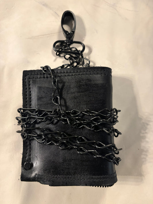 FW25 || ZB BLACK JACK + HOOK WALLET - BLACK || COWHIDE